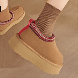 Elegant Aura | Winter Suede Platform Women’s Slippers - Montrell