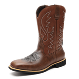 Rip | Premium Full - Grain Leather Black Cowboy Boots for Men - Montrell