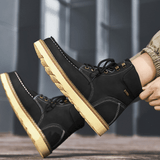 Ryan | Rugged Waxed Suede Mens Boots with Lightweight Rubber Sole - Montrell