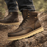 Ryan | Rugged Waxed Suede Mens Boots with Lightweight Rubber Sole - Montrell