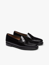 Lawson | Black Leather Penny Loafers Women - Montrell