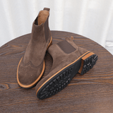 Ezra | Suede Country Boots with Brogue Detailing for Men - Montrell