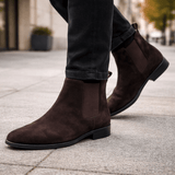 Marcus | Chocolate Suede Chelsea Boots Men for Casual and Formal Wear - Montrell