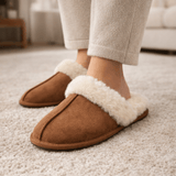 Marcelline | Soft Suede Wool Lined Women’s Slippers - Montrell