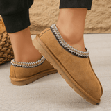 Seraphine | Plush Sheepskin Lined Women’s Suede Slippers - Montrell