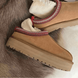 Elegant Aura | Winter Suede Platform Women’s Slippers - Montrell