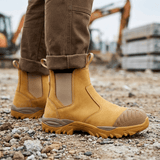 Gaucho | Brown Steel Toe Leather Men’s Boots - Montrell