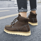 Ryan | Rugged Waxed Suede Mens Boots with Lightweight Rubber Sole - Montrell