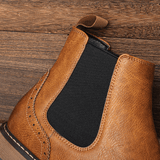 Ezra | Suede Country Boots with Brogue Detailing for Men - Montrell
