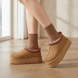 Elegant Aura | Winter Suede Platform Women’s Slippers - Montrell