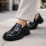 Marais | Microfiber Leather Women’s Split - Toe Heel Loafers - Montrell