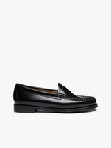 Lawson | Black Leather Penny Loafers Women - Montrell